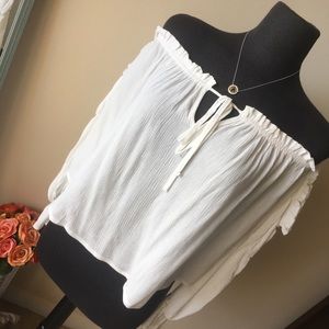 White Off The Shoulder Blouse Large